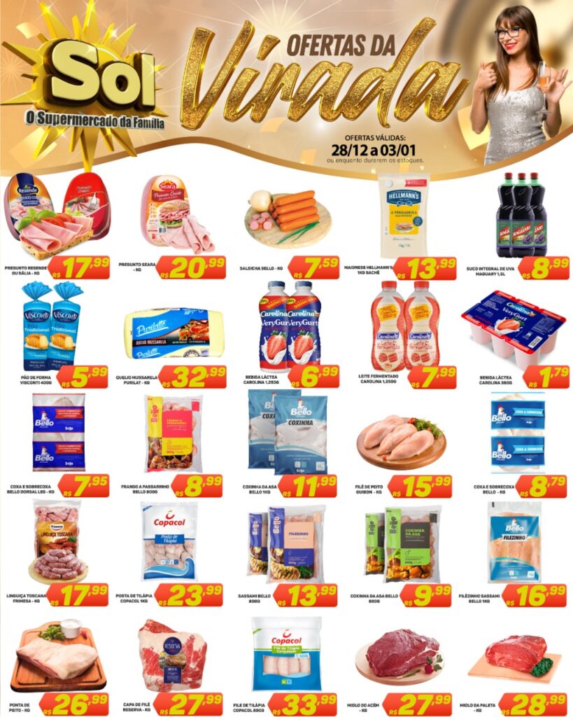 Supermercado Sol e as ofertas da virada Supermercado Sol e as ofertas da virada