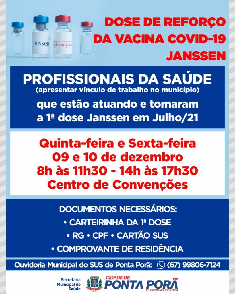 Dia D da Campanha de Imunização da Janssen começa por Ponta Porã