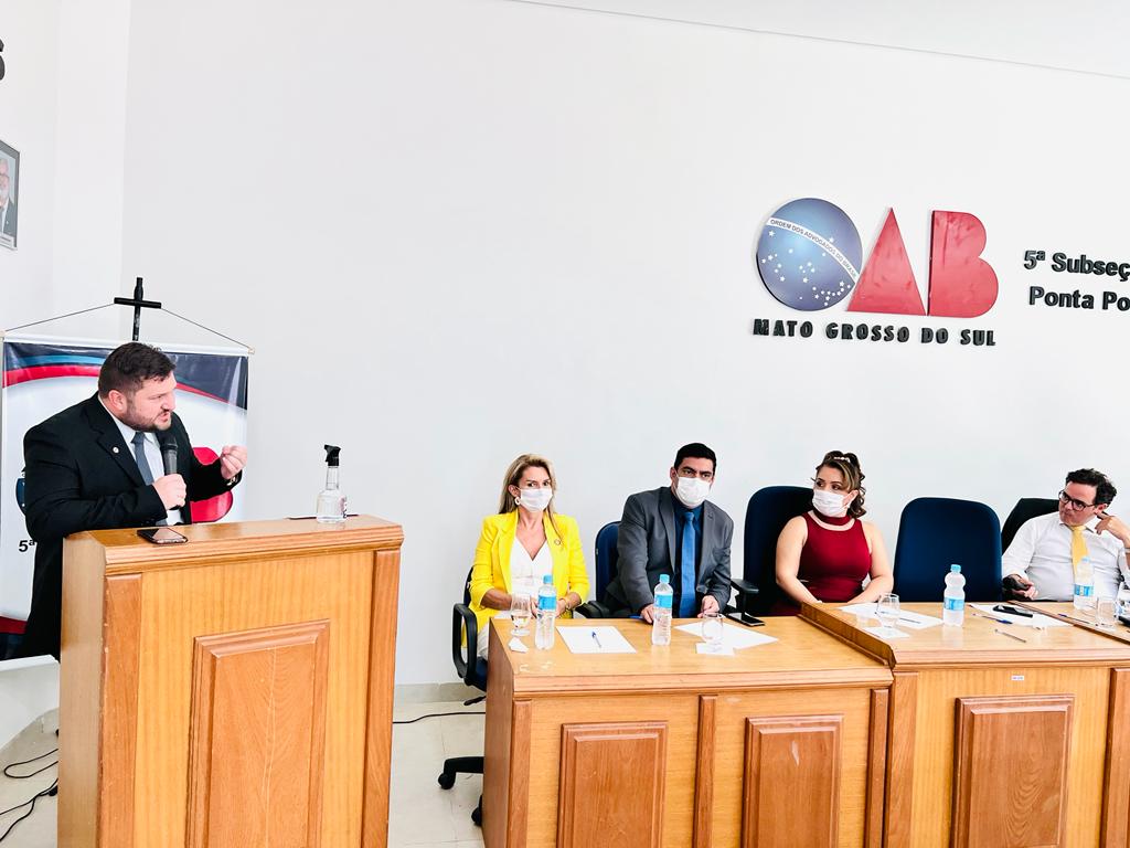 Diretoria da 5ª Subseção de Ponta Porã toma posse com a presença da diretoria da OAB/MS