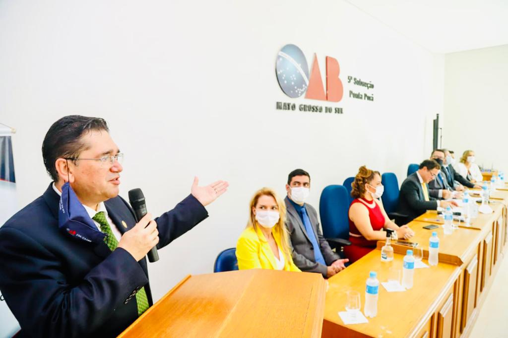 Diretoria da 5ª Subseção de Ponta Porã toma posse com a presença da diretoria da OAB/MS