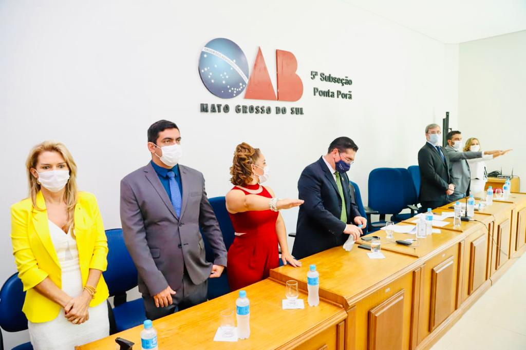 Diretoria da 5ª Subseção de Ponta Porã toma posse com a presença da diretoria da OAB/MS