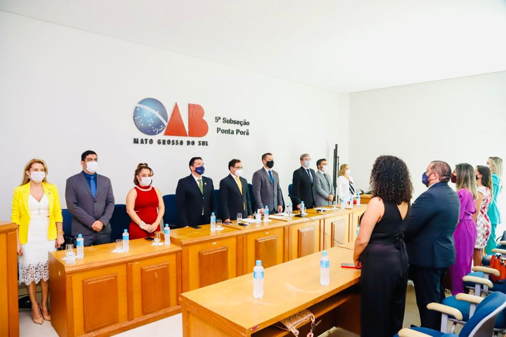 Diretoria da 5ª Subseção de Ponta Porã toma posse com a presença da diretoria da OAB/MS