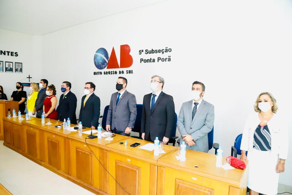 Diretoria da 5ª Subseção de Ponta Porã toma posse com a presença da diretoria da OAB/MS