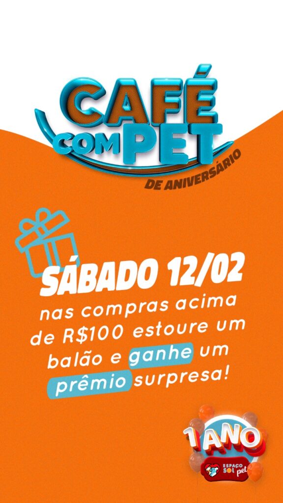 Sábado tem Café com Pet no Espaço Sol Pet em Ponta Porã