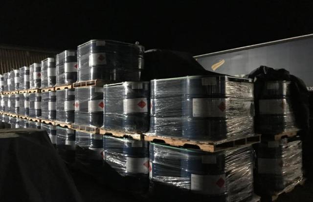 PF apreende 231 toneladas de produto químico usado no refino da cocaína: 'presente em 87% das amostras' PF apreende 231 toneladas de produto químico usado no refino da cocaína: 'presente em 87% das amostras'