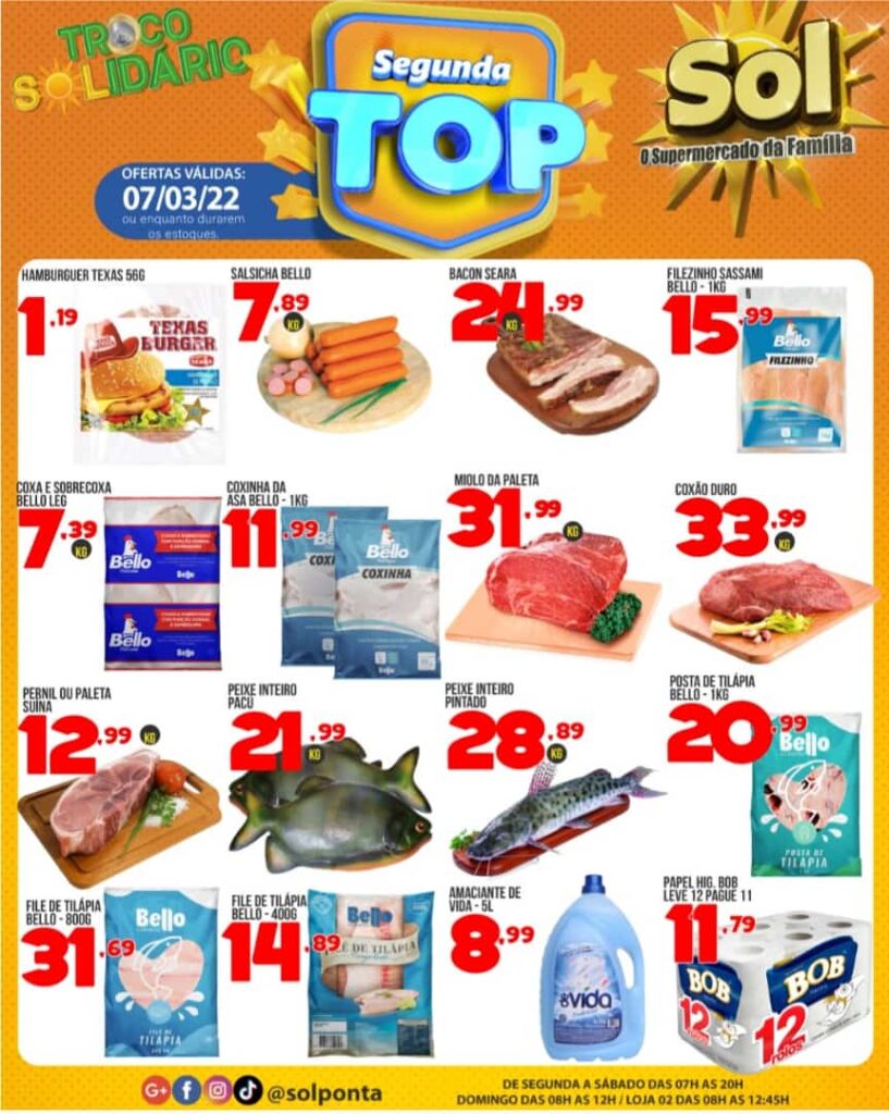 Supermercado Sol e as ofertas da segunda top Supermercado Sol e as ofertas da segunda top