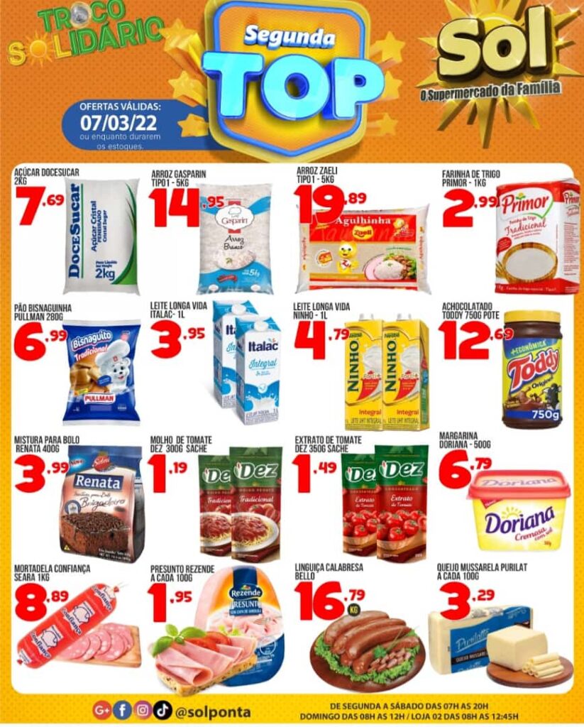 Supermercado Sol e as ofertas da segunda top Supermercado Sol e as ofertas da segunda top