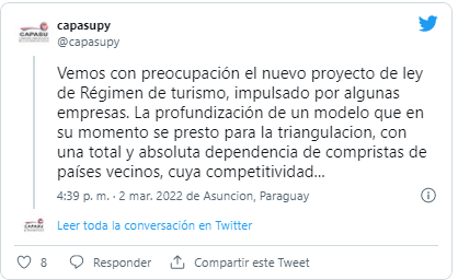 Contrabando no se frenará con nuevo proyecto de ley de régimen de turismo, dice Capasu