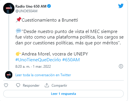Fuertes críticas de gremios docentes a Brunetti por su precandidatura Fuertes críticas de gremios docentes a Brunetti por su precandidatura