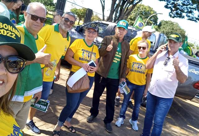 Em Ponta Porã, apoiadores de Bolsonaro se manifestaram no Parque dos Ervais