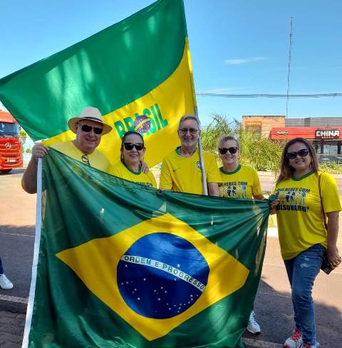 Em Ponta Porã, apoiadores de Bolsonaro se manifestaram no Parque dos Ervais