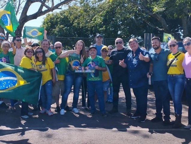 Em Ponta Porã, apoiadores de Bolsonaro se manifestaram no Parque dos Ervais