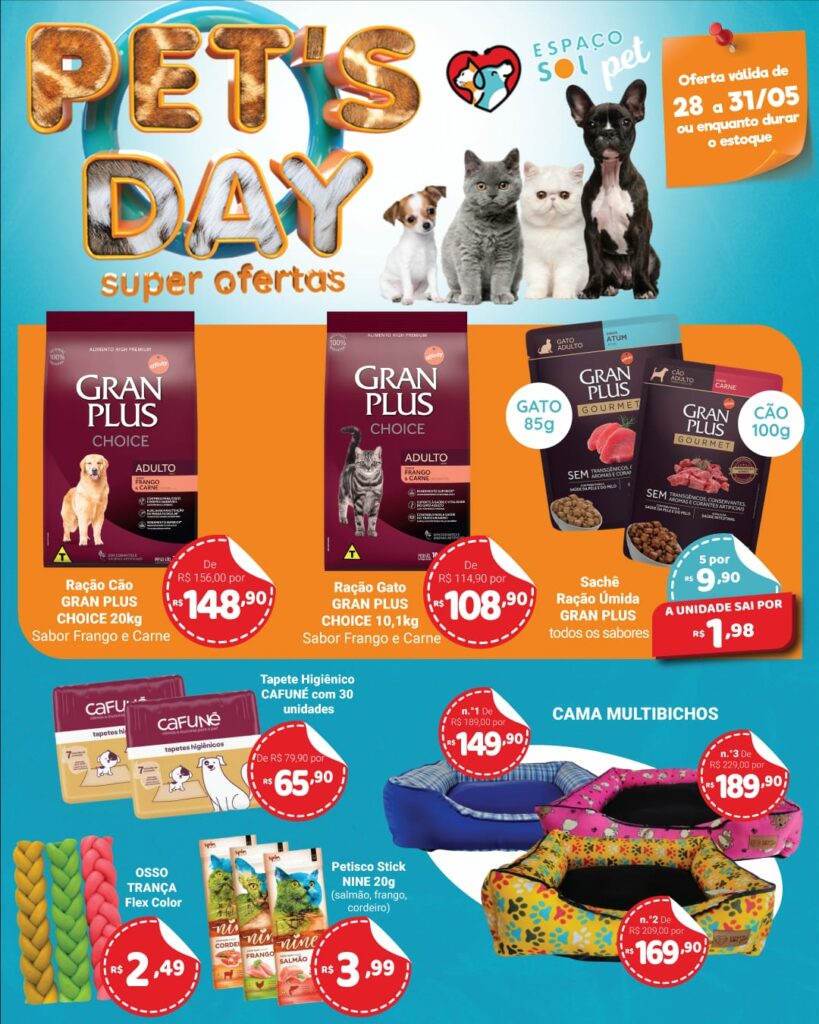Pets Day vai até dia 31 no Espaço Sol Pet