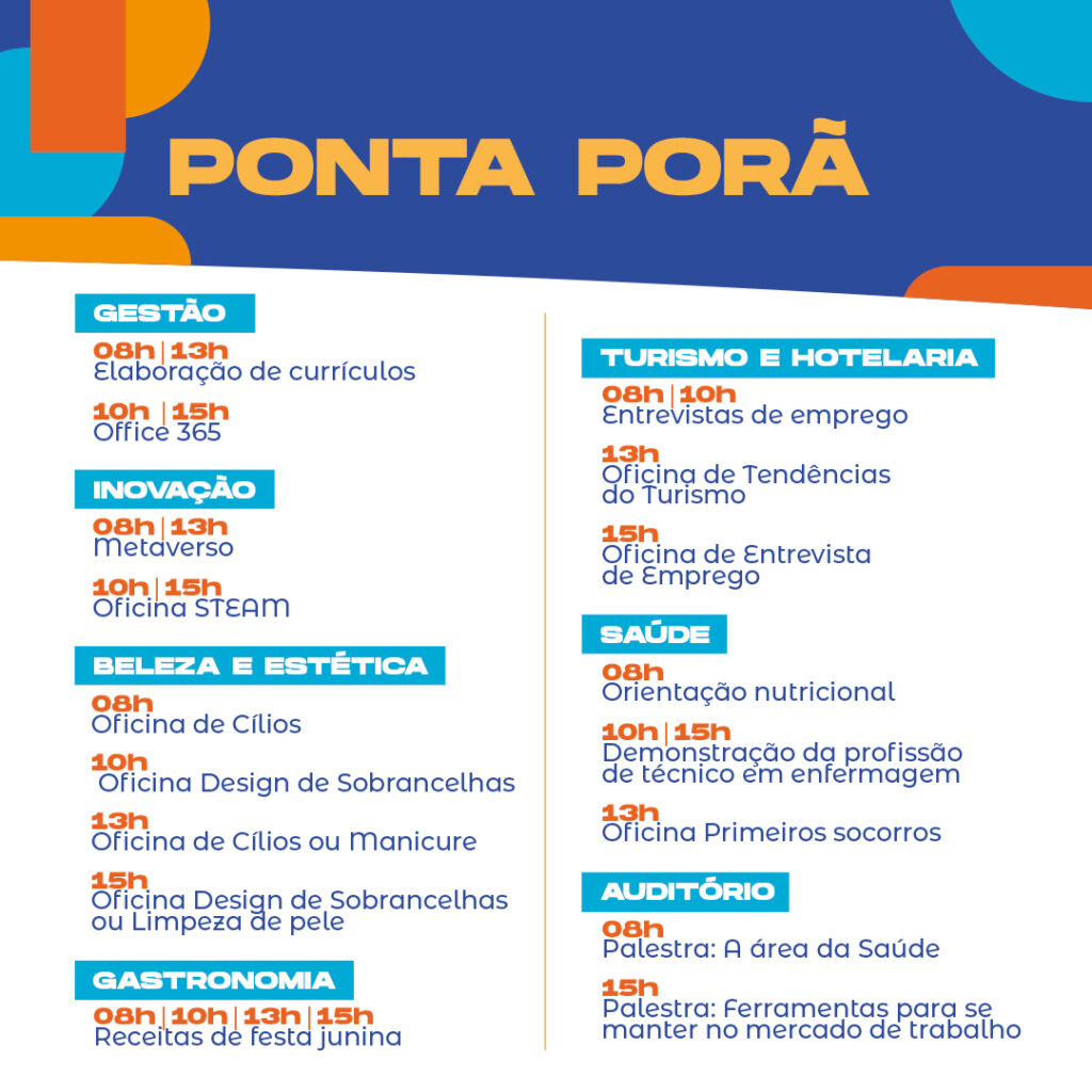 Senac Ponta Porã realiza oficinas e palestras gratuitas em evento com foco no mercado de trabalho