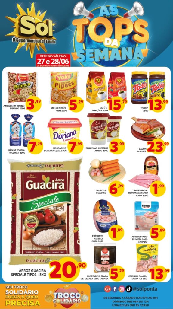 Supermercado Sol e as ofertas da segunda top Supermercado Sol e as ofertas da segunda top