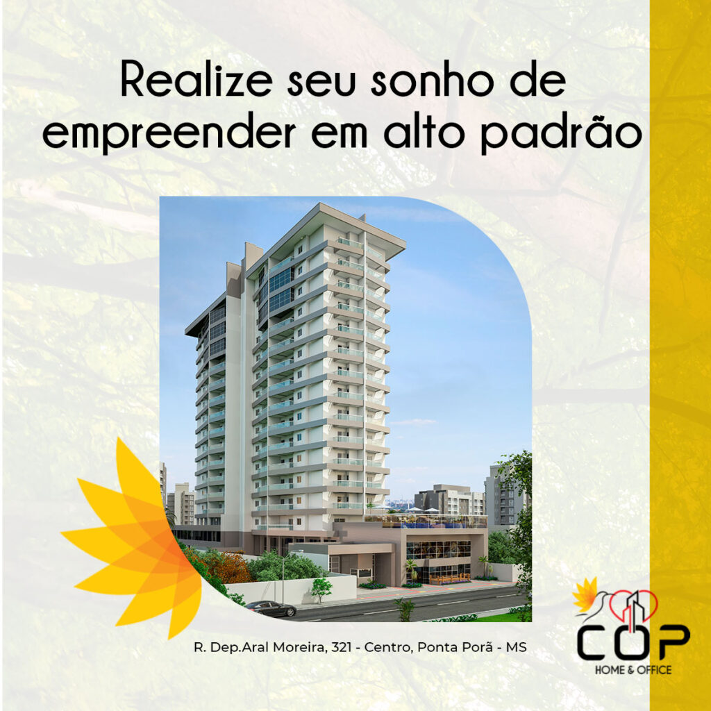 Obra do edifício da Cop Home & Office está a todo vapor em Ponta Porã