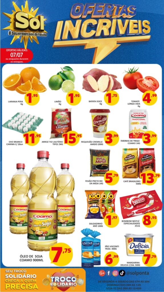 Supermercado Sol e as ofertas incríveis Supermercado Sol e as ofertas incríveis