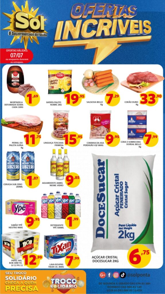 Supermercado Sol e as ofertas incríveis Supermercado Sol e as ofertas incríveis