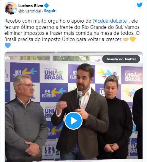 Bivar diz ter apoio de Leite, mas tucano não descarta aliança com Tebet Bivar diz ter apoio de Leite, mas tucano não descarta aliança com Tebet