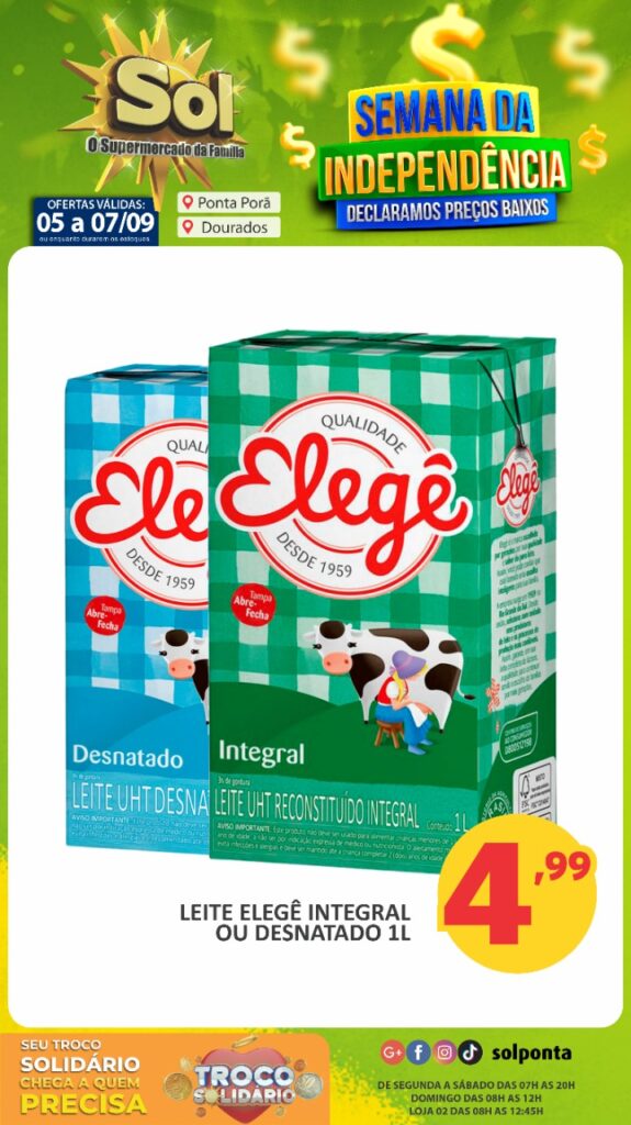 Supermercado Sol e as ofertas da semana da independência Supermercado Sol e as ofertas da semana da independência