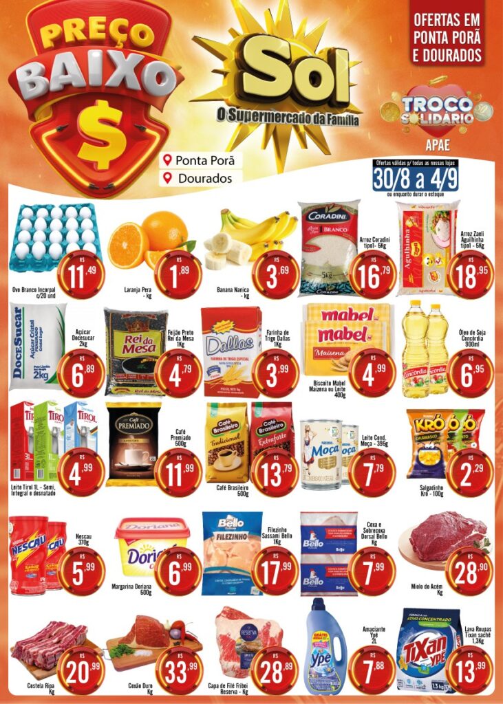 Supermercado Sol e as ofertas preços baixo Supermercado Sol e as ofertas preços baixo