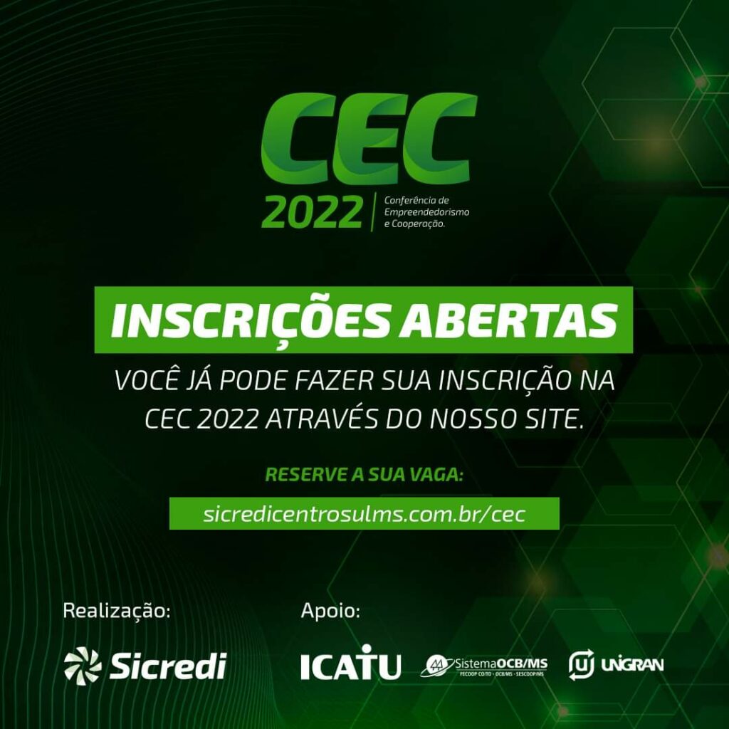 Sicredi Centro-Sul MS promove 3ª Conferência de Empreendedorismo e Cooperação Sicredi Centro-Sul MS promove 3ª Conferência de Empreendedorismo e Cooperação