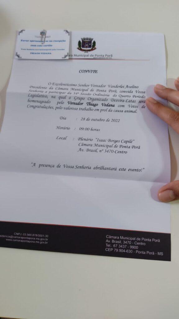 Grupo Desvira-Latas recebe Votos de Congratulações na Câmara de Ponta Porã Grupo Desvira-Latas recebe Votos de Congratulações na Câmara de Ponta Porã