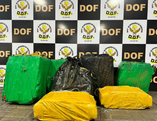 DOF destrói acampamento do tráfico e apreende mais de 320 quilos de drogas