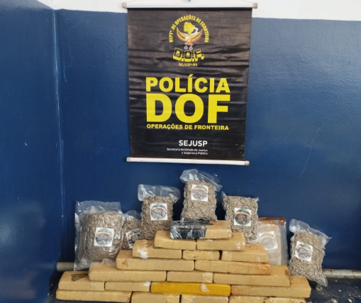 Ponta Porã: DOF apreende maconha e skunk escondidos dentro de galões de tintas Ponta Porã: DOF apreende maconha e skunk escondidos dentro de galões de tintas