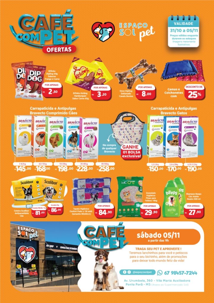 Sábado, dia 5, tem Café com Pet no Espaço Sol Pet Sábado, dia 5, tem Café com Pet no Espaço Sol Pet