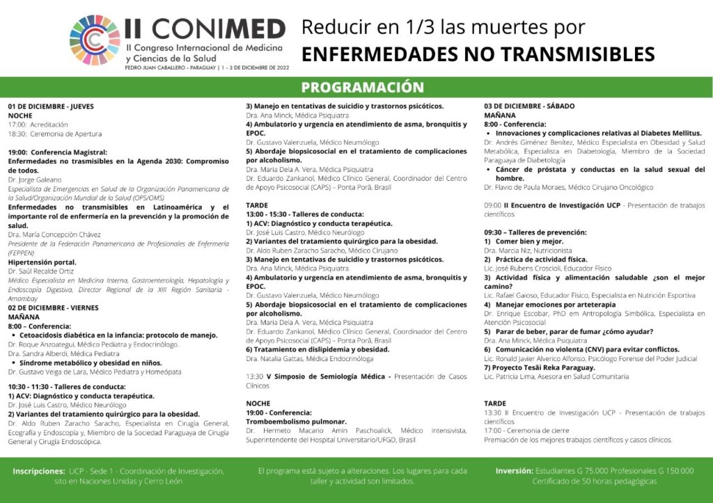 UCP realiza segundo Congresso Internacional de Medicina e Ciências da Saúde UCP realiza segundo Congresso Internacional de Medicina e Ciências da Saúde