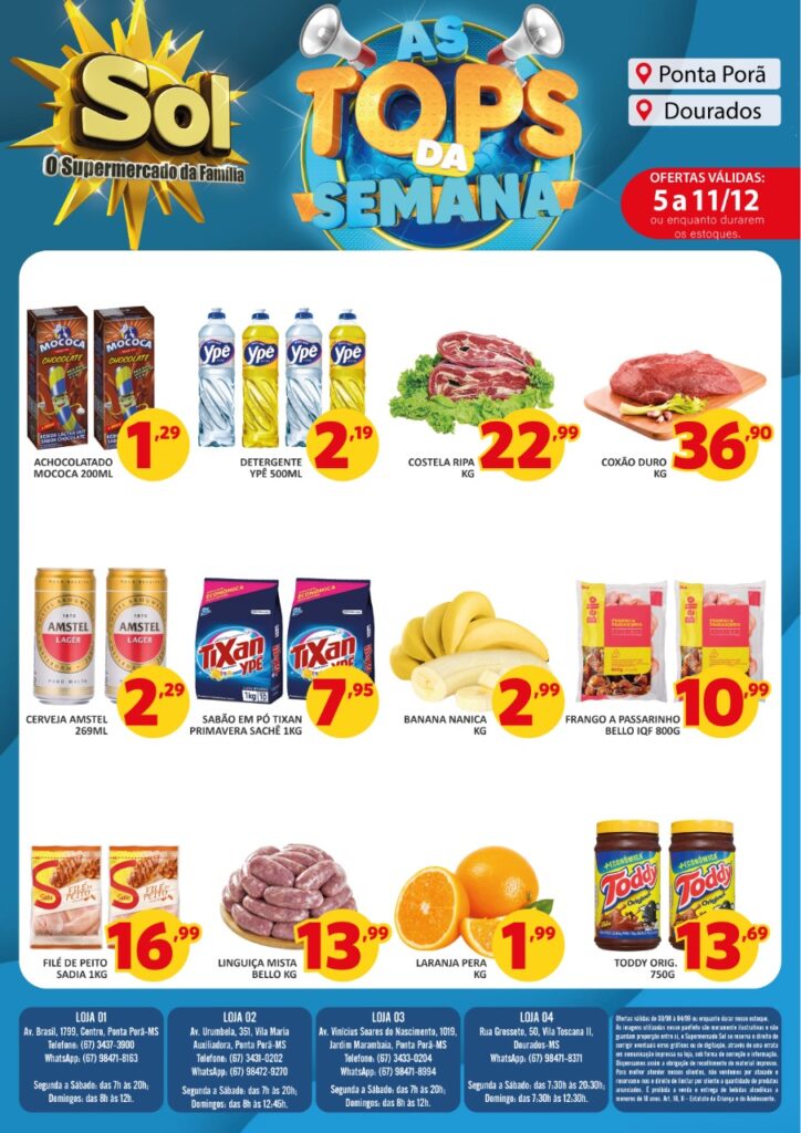 Supermercado Sol e as ofertas tops da semana Supermercado Sol e as ofertas tops da semana