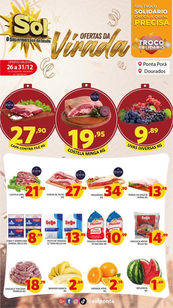 Supermercado Sol e as ofertas da virada Supermercado Sol e as ofertas da virada