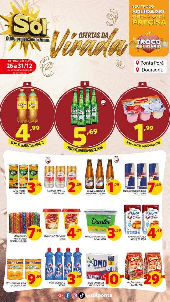 Supermercado Sol e as ofertas da virada Supermercado Sol e as ofertas da virada