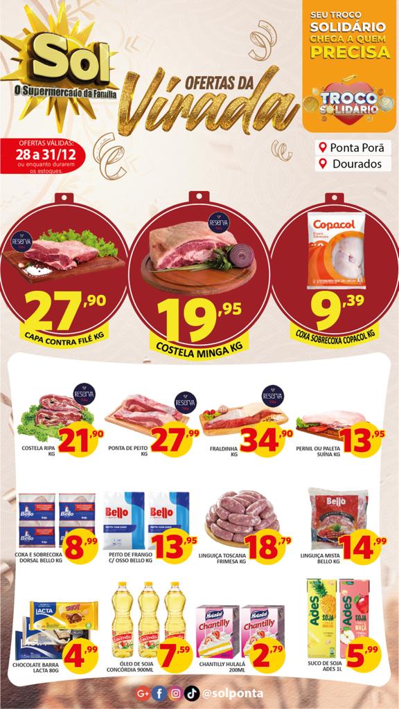 Supermercado Sol e as ofertas da virada Supermercado Sol e as ofertas da virada