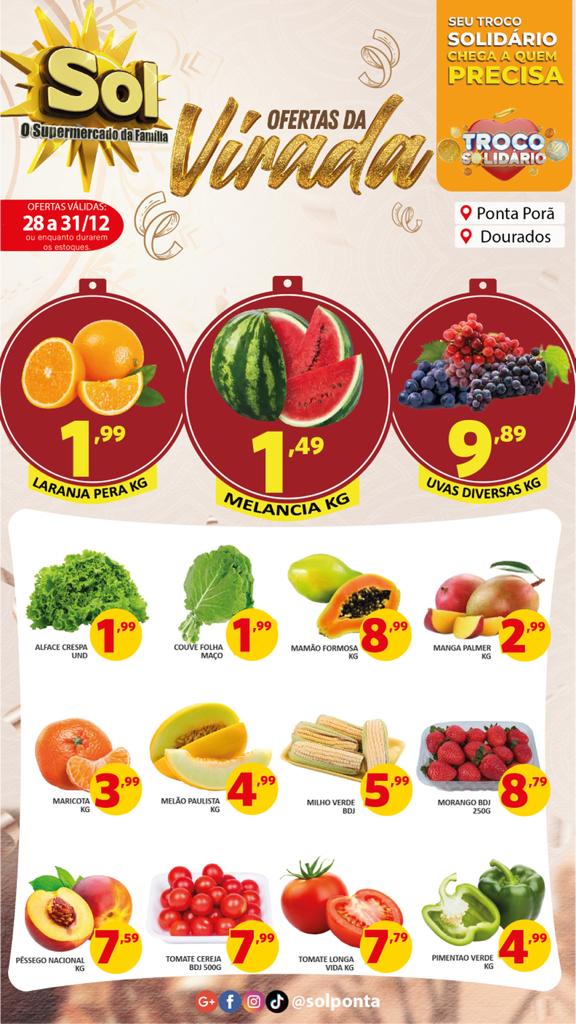 Supermercado Sol e as ofertas da virada Supermercado Sol e as ofertas da virada