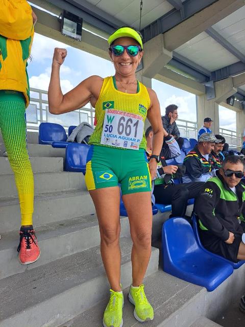 Sul-matogrossense Lúcia Aguiar representa o Brasil e conquista Bronze no XX Campeonato Sul-Americano de Atletismo Máster, na Colômbia Sul-matogrossense Lúcia Aguiar representa o Brasil e conquista Bronze no XX Campeonato Sul-Americano de Atletismo Máster, na Colômbia