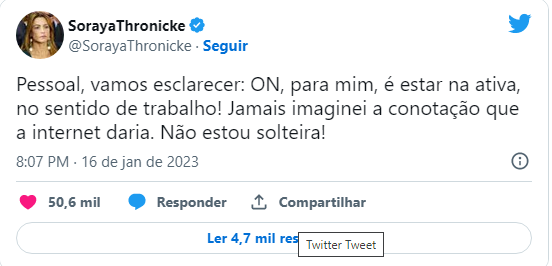 Soraya Thronicke confunde internautas com suposta solteirice Soraya Thronicke confunde internautas com suposta solteirice