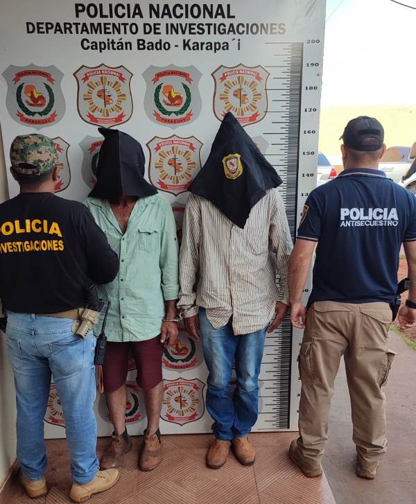 Policía captura a sospechosos de un secuestro en Amambay Policía captura a sospechosos de un secuestro en Amambay