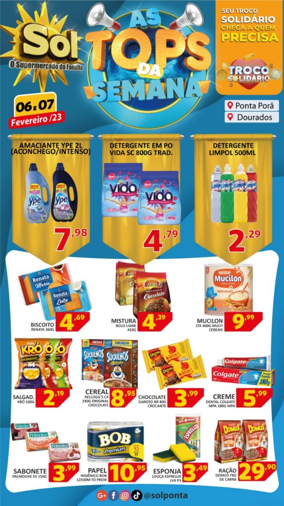 Supermercado Sol e as oferts tops da semana Supermercado Sol e as oferts tops da semana