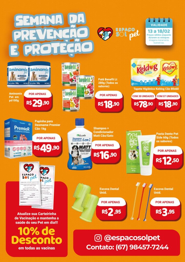 Ponta Porã: Espaço Sol Pet tem Semana da Prevenção e Proteção Ponta Porã: Espaço Sol Pet tem Semana da Prevenção e Proteção