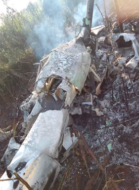 Helicóptero cai e mata duas pessoas no Paraguai Helicóptero cai e mata duas pessoas no Paraguai