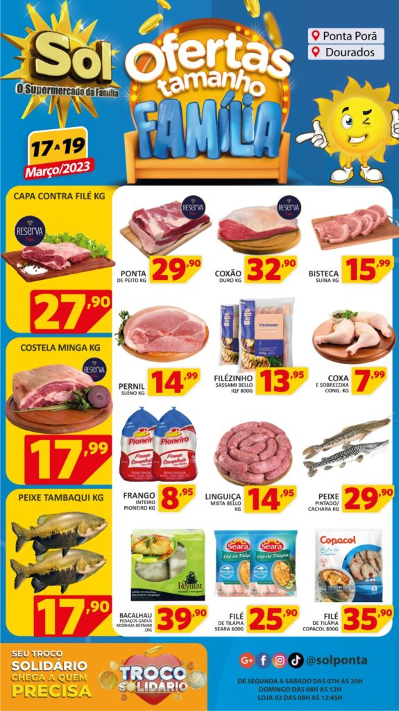 Supermercado Sol e as ofertas tamanho família Supermercado Sol e as ofertas tamanho família