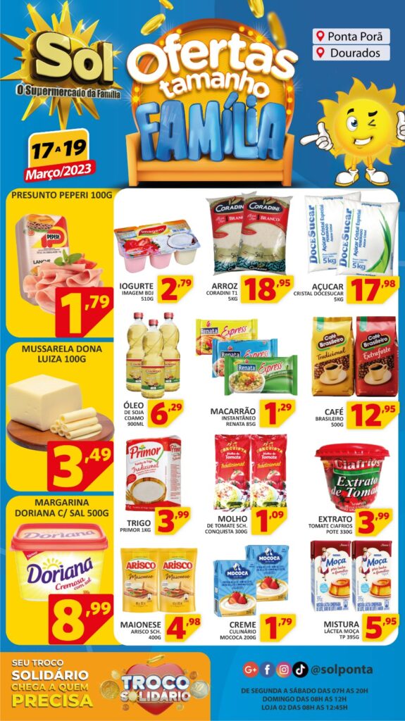 Supermercado Sol e as ofertas tamanho família Supermercado Sol e as ofertas tamanho família
