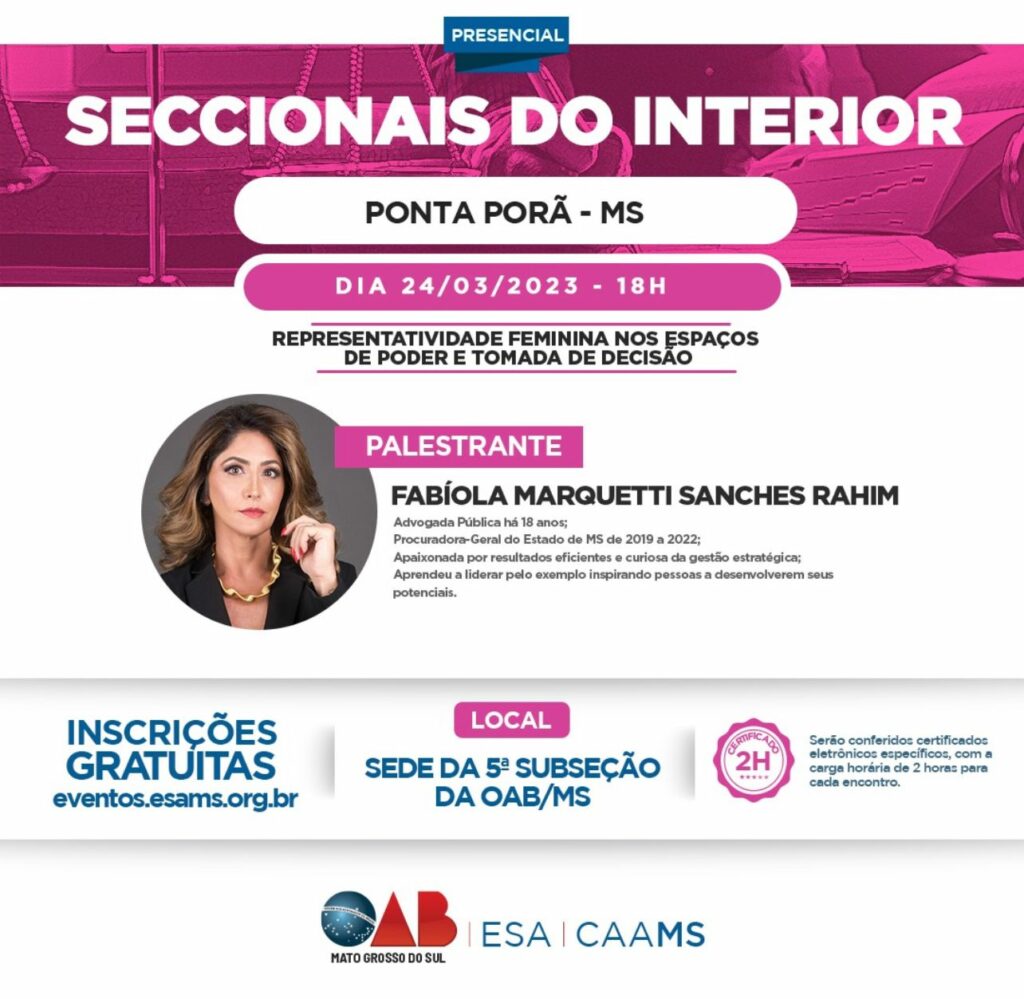 OAB de Ponta Porã realizou evento em alusão ao mês da Mulher