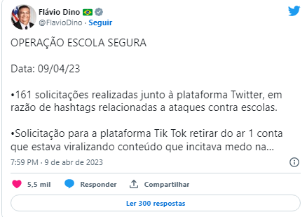 Ministério da Justiça identifica 161 hashtags nas redes sociais relacionadas a ataques a escolas Ministério da Justiça identifica 161 hashtags nas redes sociais relacionadas a ataques a escolas