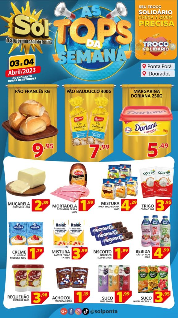 Supermercado Sol e as ofertas tops da semana Supermercado Sol e as ofertas tops da semana