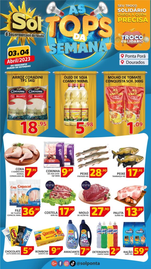 Supermercado Sol e as ofertas tops da semana Supermercado Sol e as ofertas tops da semana