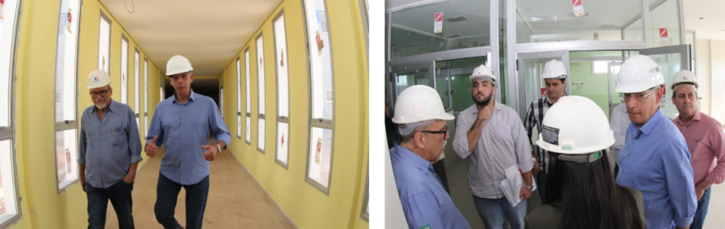 Secretários de Infraestrutura e Saúde vistoriam obra do Hospital Regional de Dourados