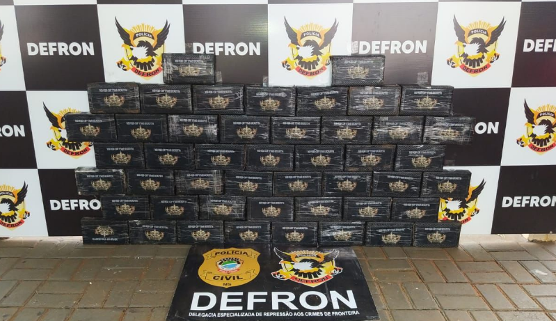 Ponta Porã: DEFRON apreendeu 50 Kg de cocaína na MS 164 Ponta Porã: DEFRON apreendeu 50 Kg de cocaína na MS 164